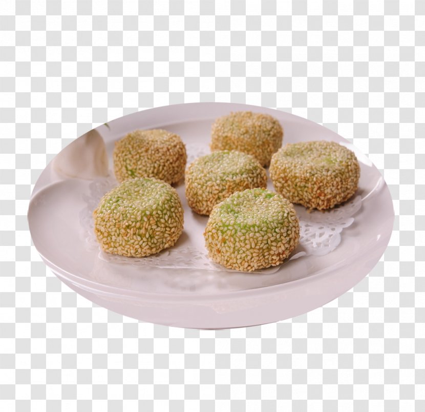 Green Tea Mochi Vegetarian Cuisine Pancake - Sesame - Product Pie Transparent PNG