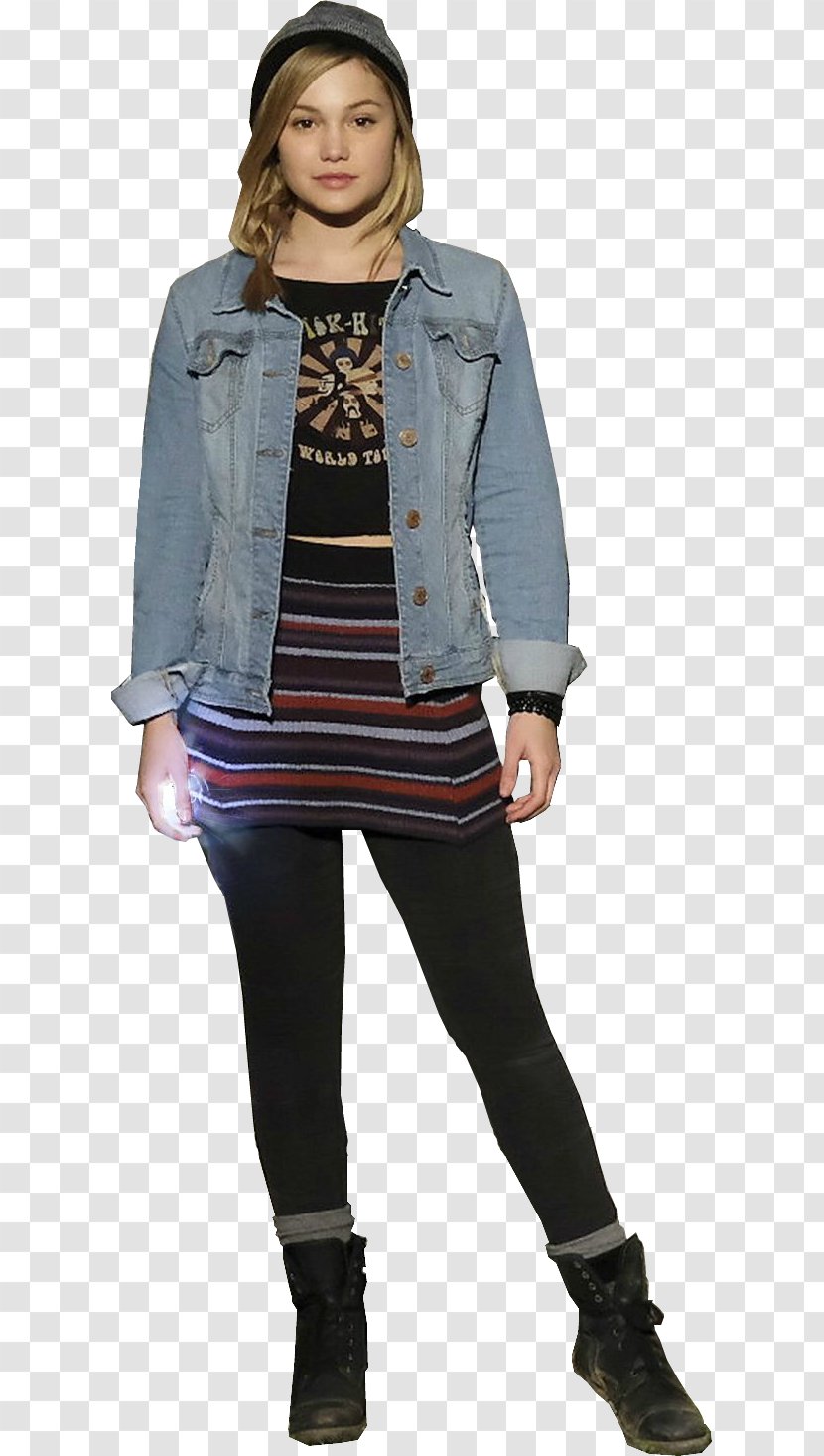 Olivia Holt Cloak & Dagger Denim Jacket Transparent PNG