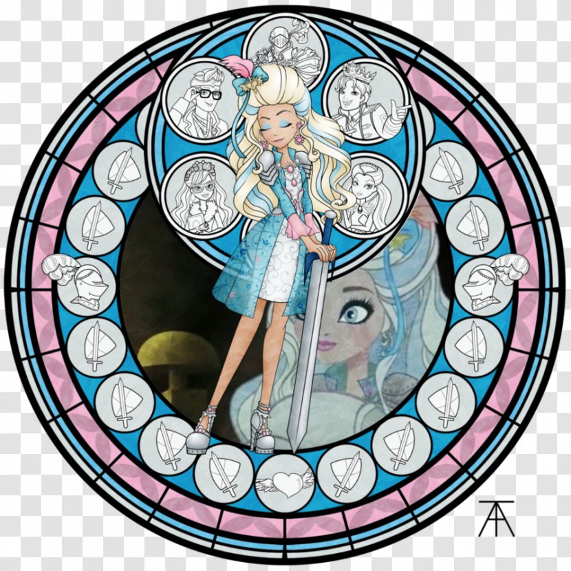 Ever After High Fan Art Stained Glass Vampire Princess Miyu Character - Frame - Cartoon Transparent PNG