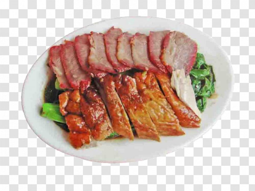Char Siu White Cut Chicken Roast Goose Asian Cuisine Hainanese Rice - Minced Pork - Food Barbecued Transparent PNG