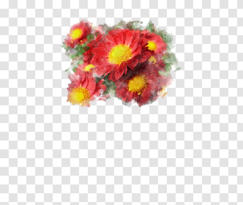Chrysanthemum Watercolor Painting Art Floral Design - Imagekind Transparent PNG
