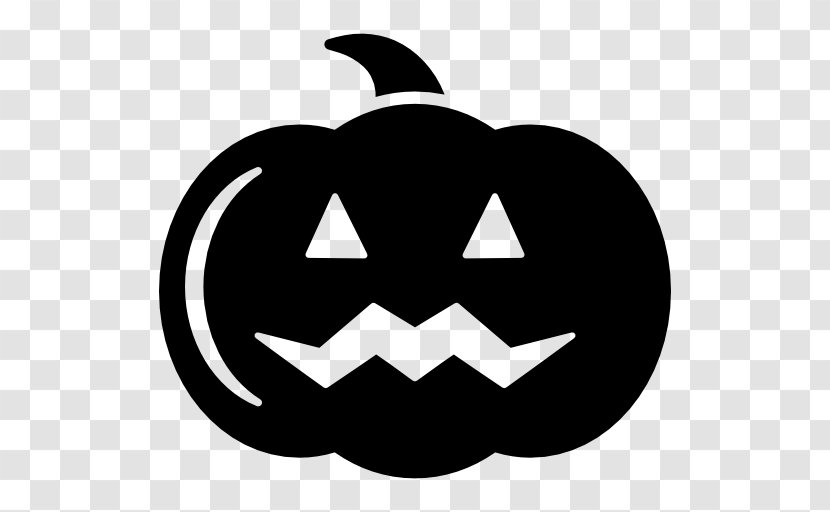 Clip Art - Pumpkin - Black And White Transparent PNG