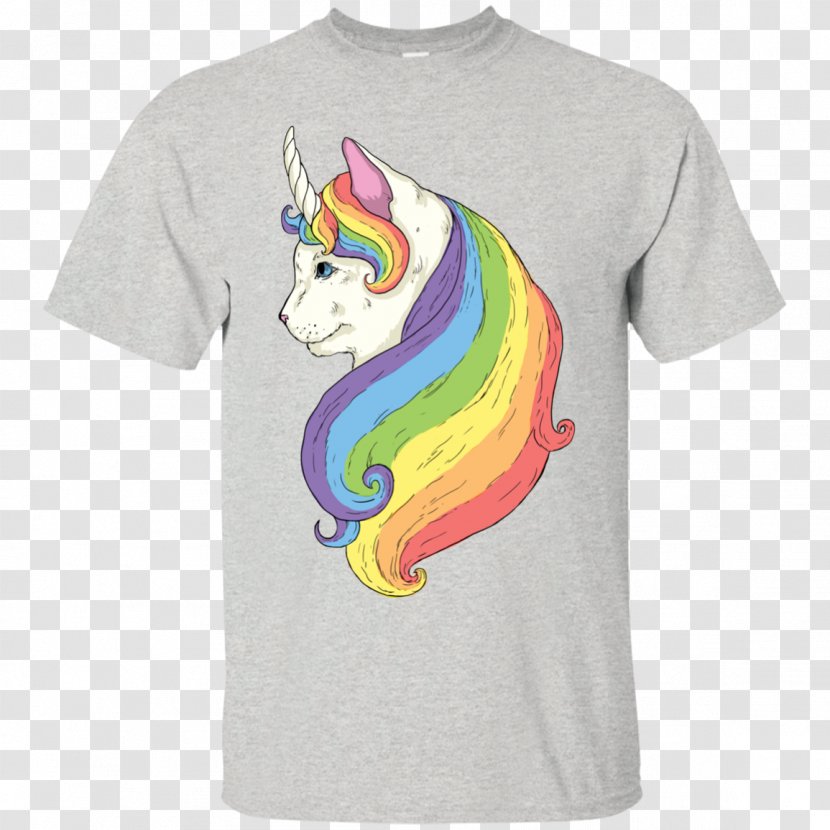 Long-sleeved T-shirt Hoodie - Unicorn Face Transparent PNG