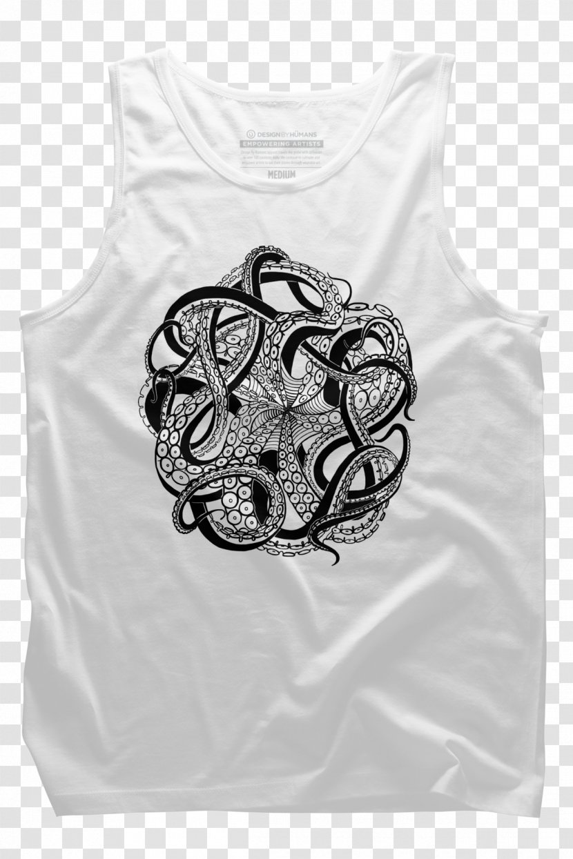 T-shirt Sleeveless Shirt Design By Humans - T - Birdcage Octopus Artis Transparent PNG