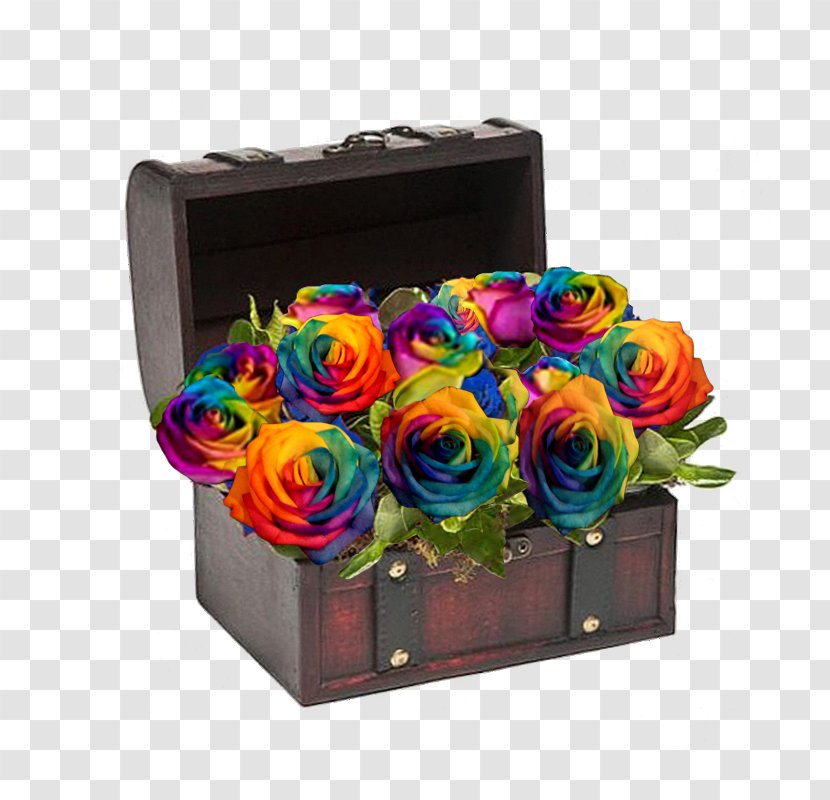 Rainbow Rose Garden Roses Blue - Birthday Transparent PNG