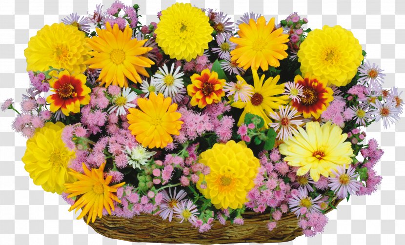 Flower Bouquet Basket Wallpaper - Chrysanths - Large Transparent Flowers Clipart Transparent PNG