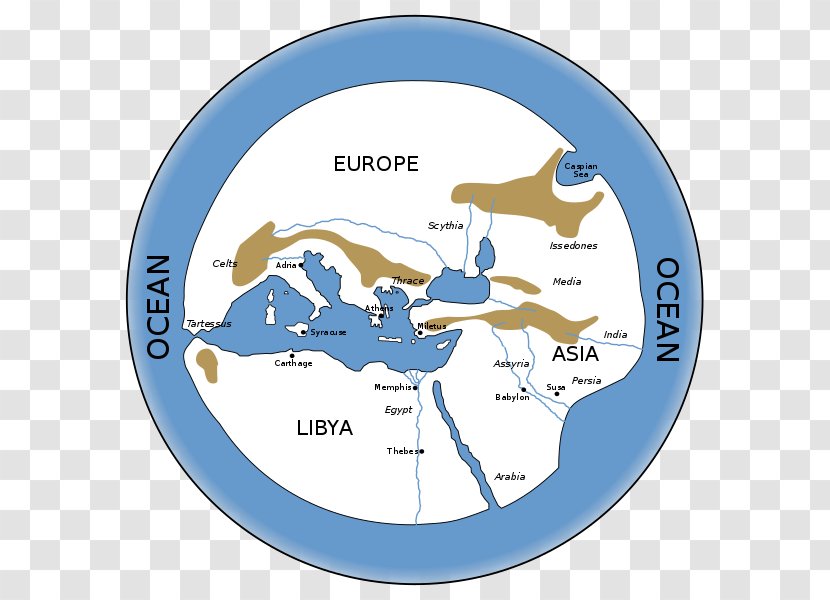 Ancient Greece Early World Maps - Hecataeus Of Miletus - Gif Vector Transparent PNG