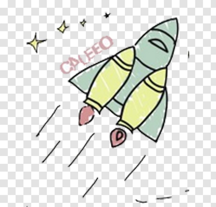 Clip Art - Area - Hand-painted Rocket Transparent PNG