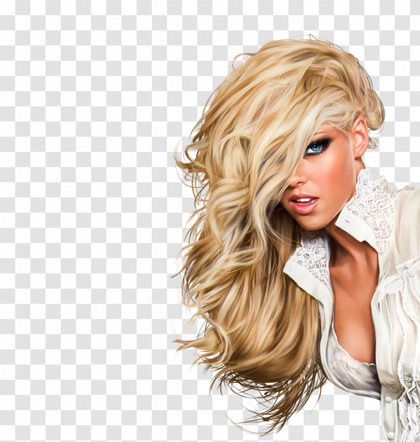 Blond Bangs Hair Coloring Feathered - Ringlet Transparent PNG