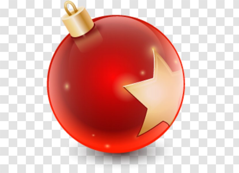 Christmas Red Ball Ornament Clip Art - Sphere Transparent PNG