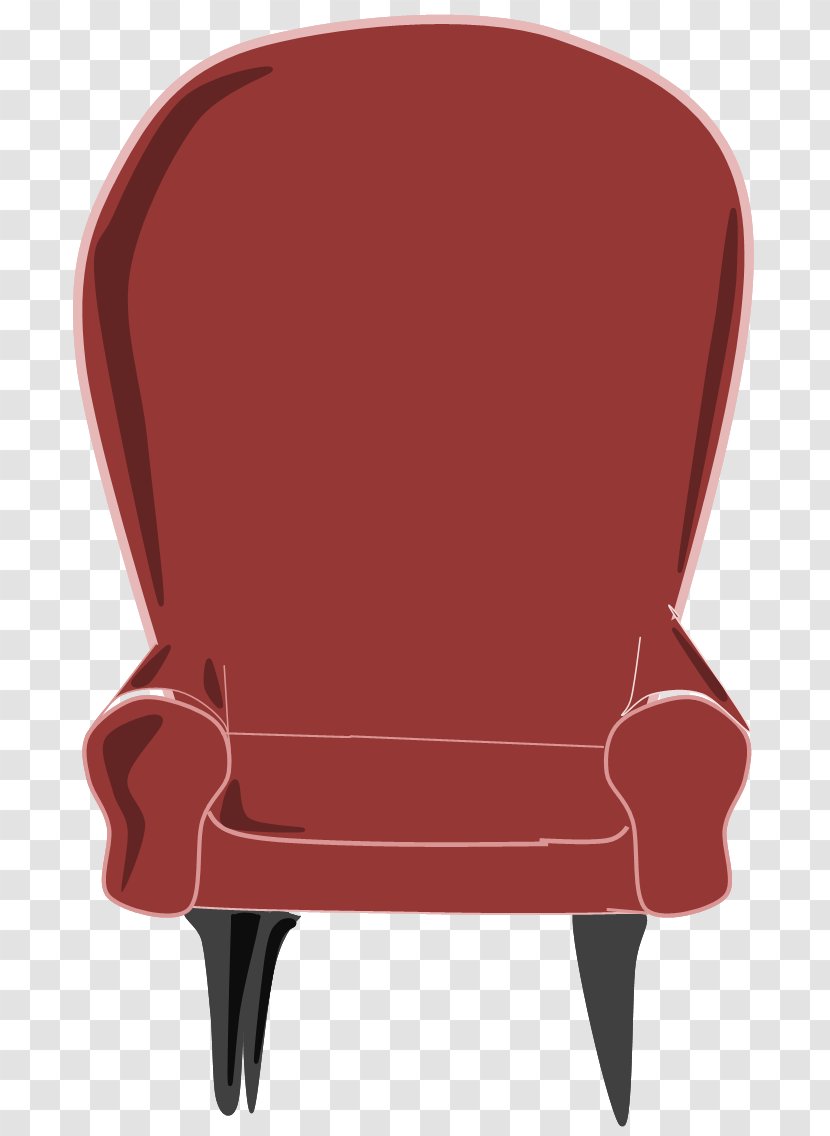 Cartoon Illustration - Red - Chair Transparent PNG