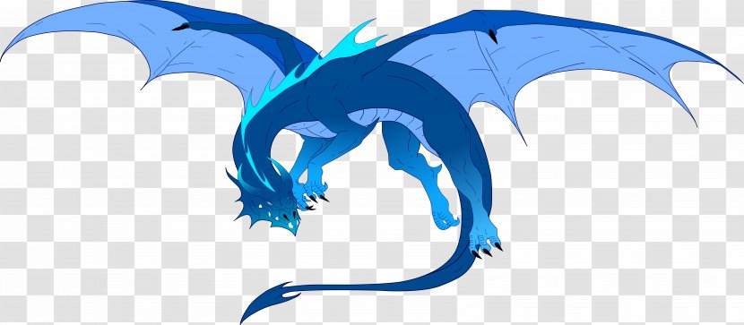Dragon Drawing Clip Art - Fictional Character - Blue Fire Transparent PNG