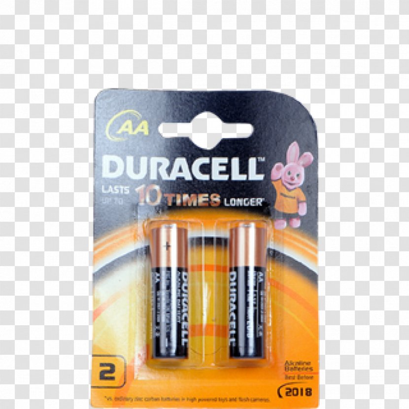 Duracell AA Battery Alkaline Nine-volt - Volt Transparent PNG
