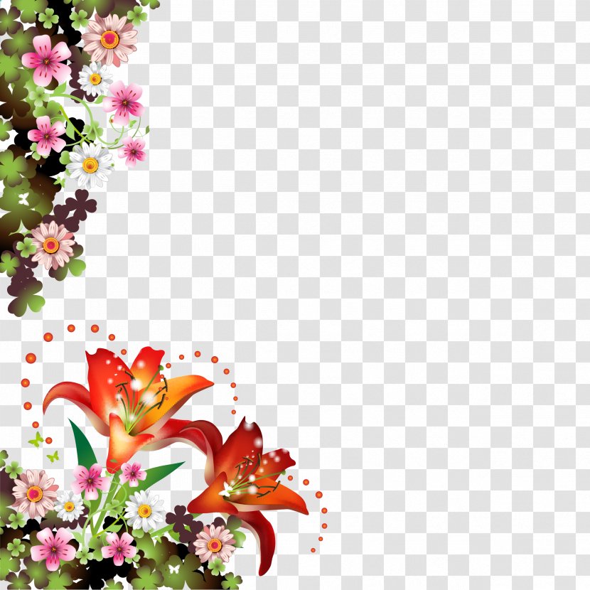 Picture Frames Flower Borders And Floral Design Clip Art - Butterfly Transparent PNG