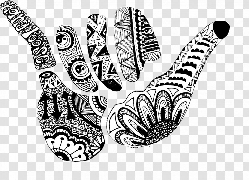Pattern Black-and-white Visual Arts Hand Font - Drawing Transparent PNG