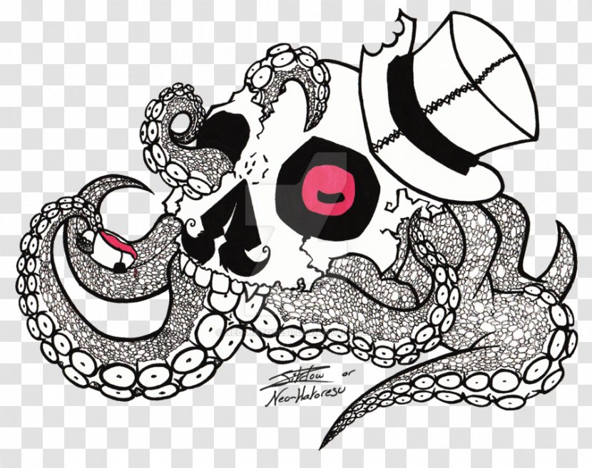 Line Art Graphic Design Drawing - Frame - Octopus Tentacles Transparent PNG