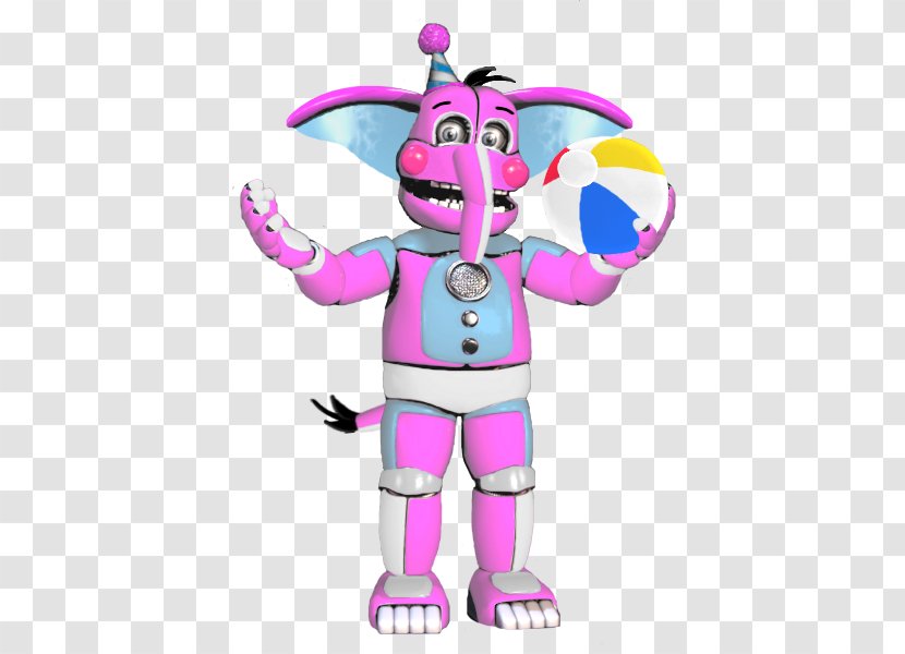 Clip Art Figurine Mascot Illustration Stuffed Animals & Cuddly Toys - Pink M - Plastic Elephant Transparent PNG