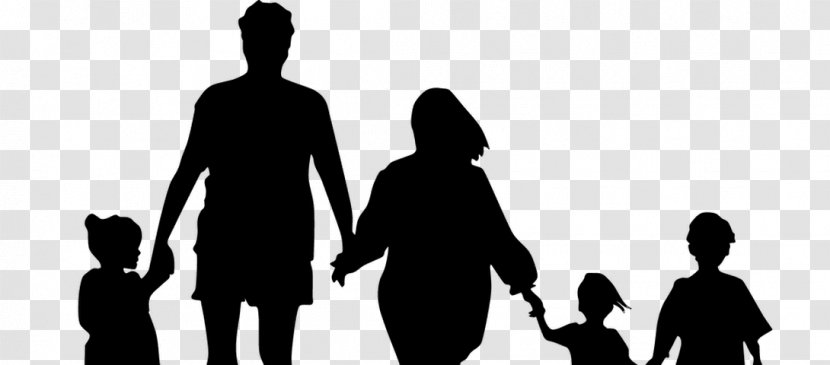 Holding Hands Clip Art Silhouette Family - Parent - Dads Border Daughter Transparent PNG