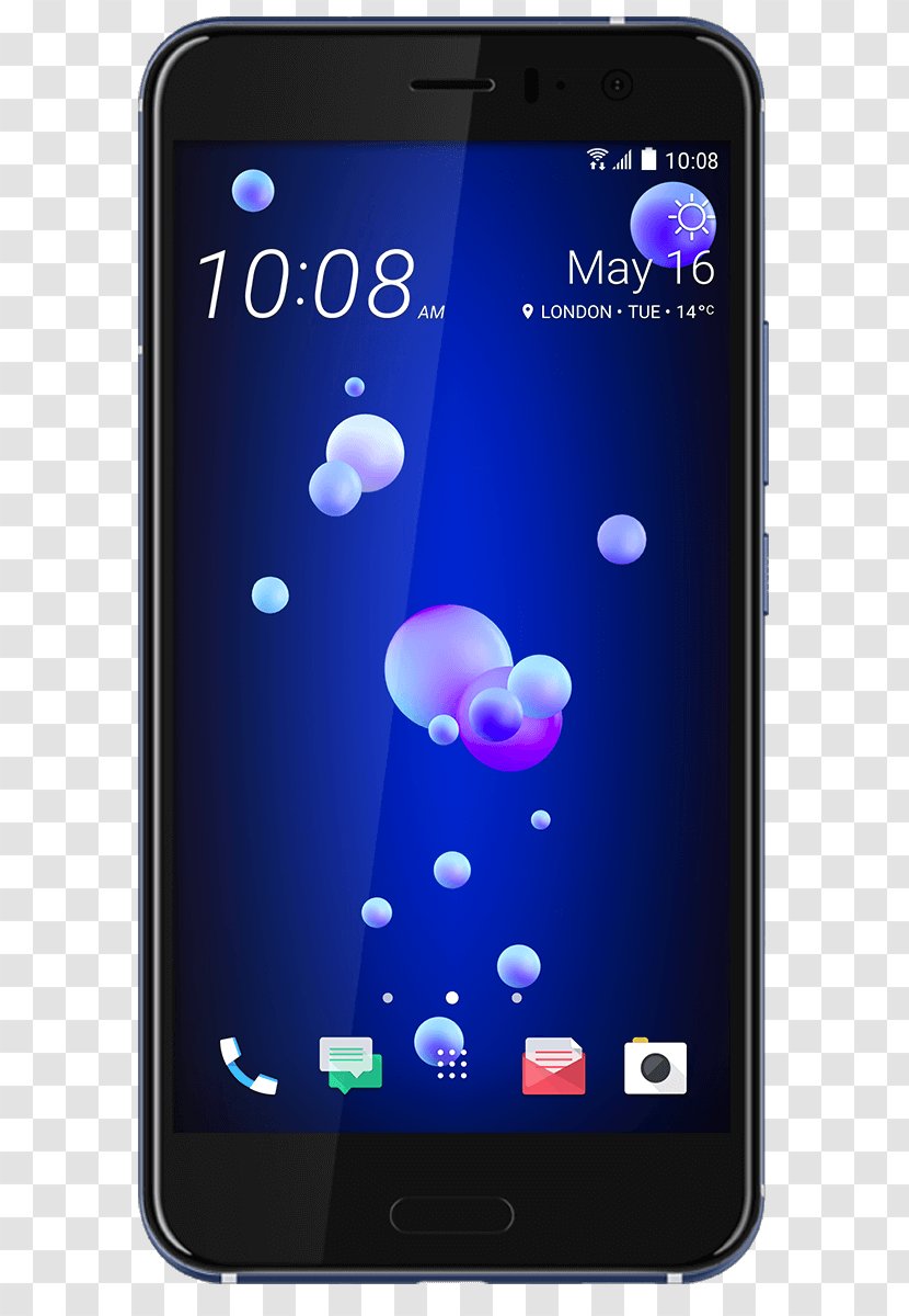 HTC U11+ Android Smartphone Sense - Electric Blue Transparent PNG