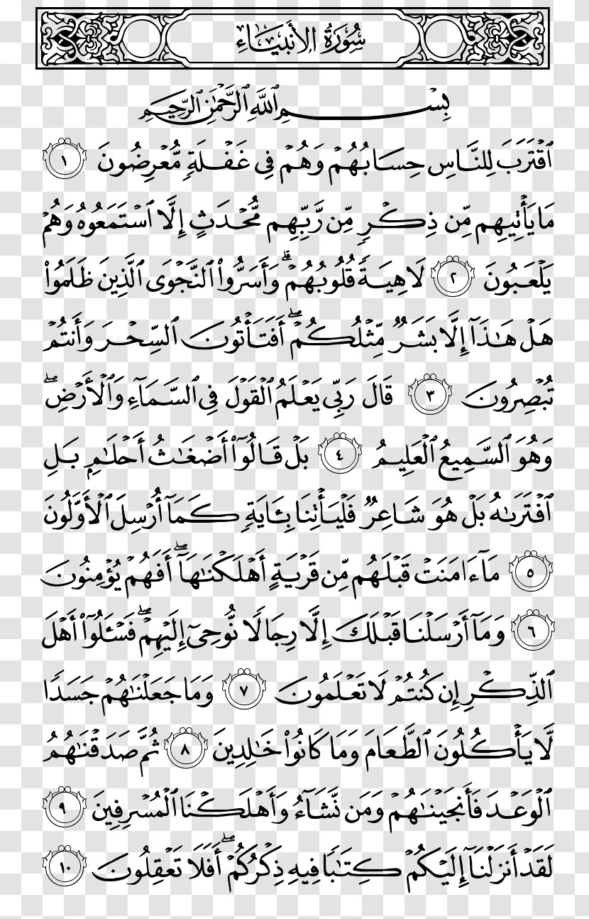 Quran Al-Mujadila Al-Anbiya Al-Fatiha Juz' - Al Imran - Islam Transparent PNG