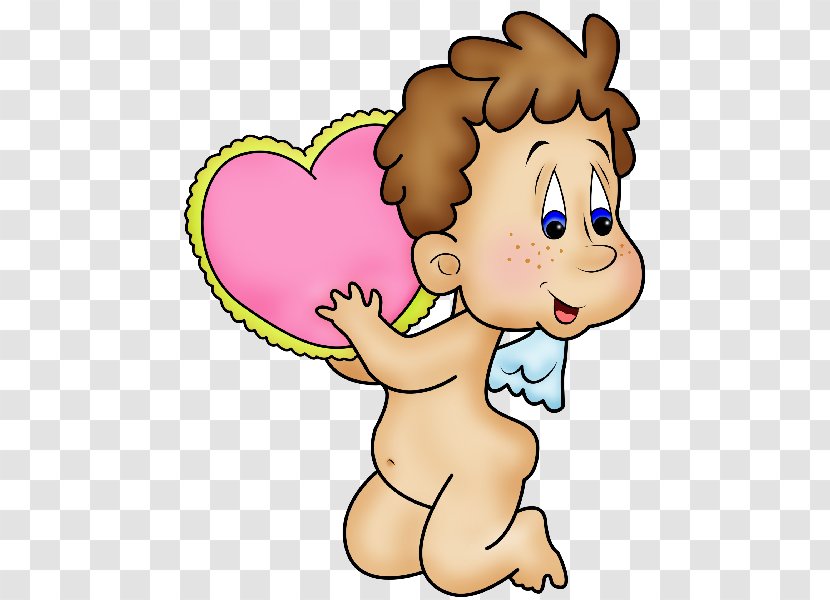 Cupid Valentine's Day Infant Clip Art - Silhouette Transparent PNG