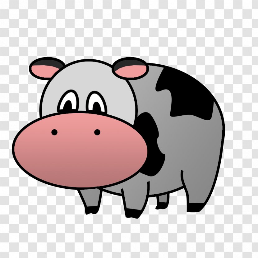 Domestic Pig Cattle Snout Nose Clip Art - Cow Transparent PNG