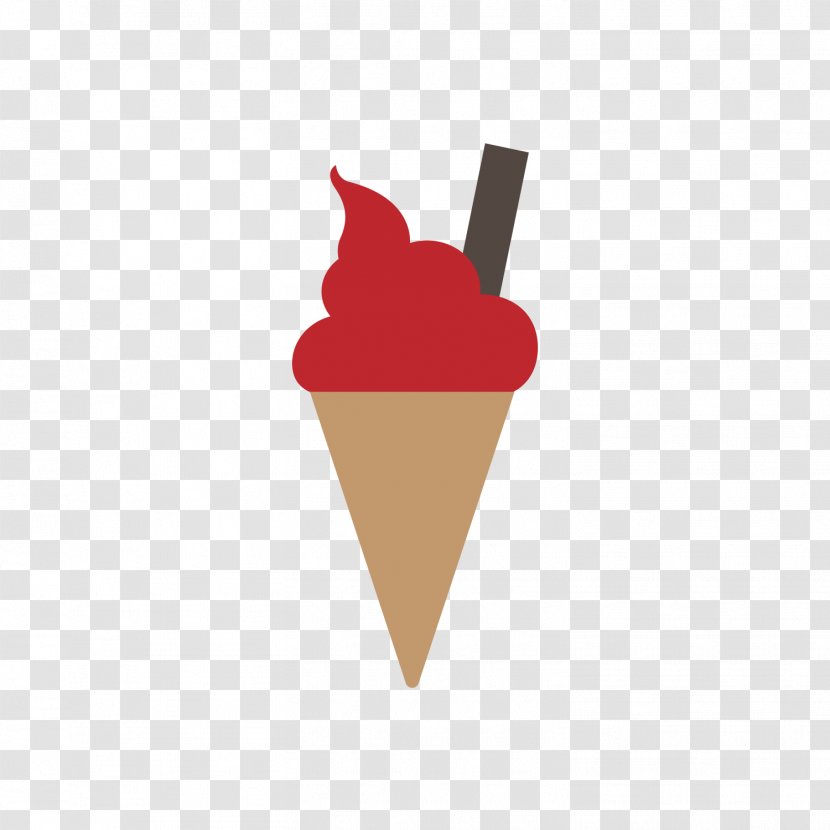 Ice Cream Cone - Red Transparent PNG
