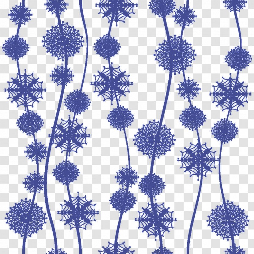 Malatang Blue Purple Snowflake - String Transparent PNG