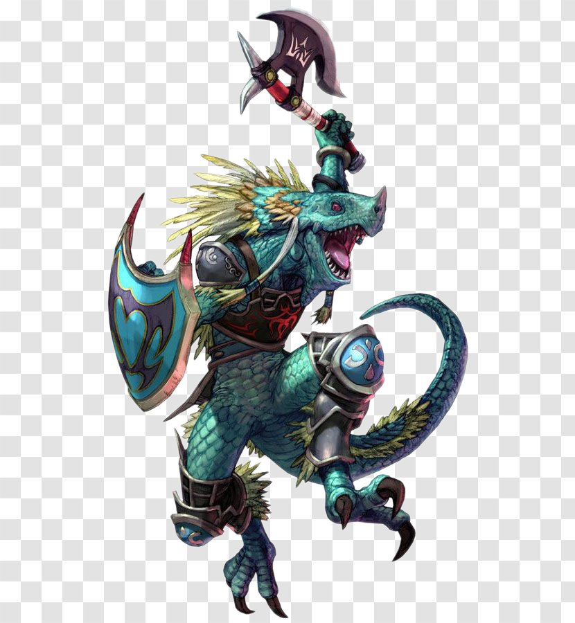 Soulcalibur III IV V - Nightmare - Shield Ax Monster Lizard Transparent PNG