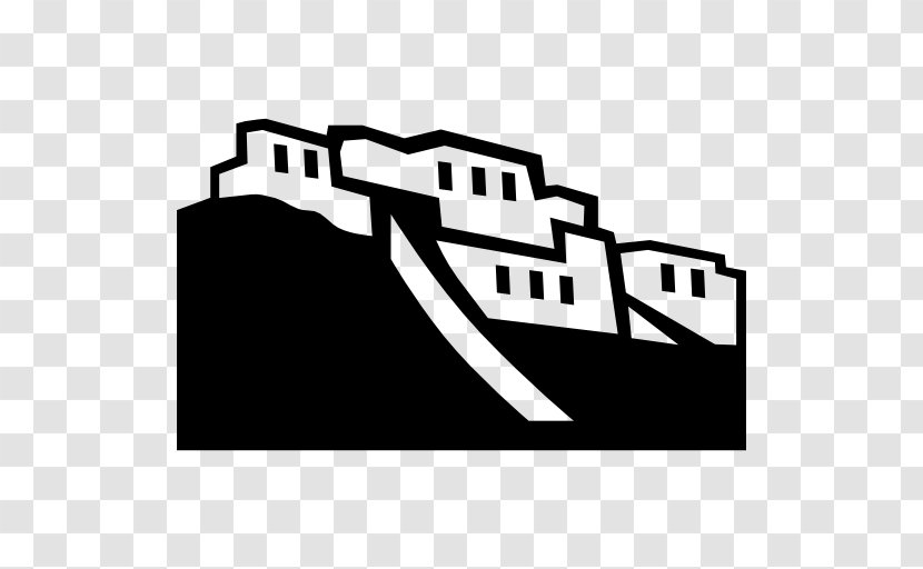 Potala Palace Namgyal Monastery Tibet Clip Art - Black Transparent PNG