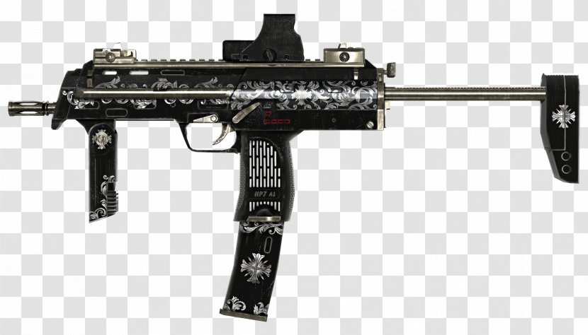 Heckler & Koch MP7 Personal Defense Weapon HK 4.6×30mm Submachine Gun - Cartoon Transparent PNG