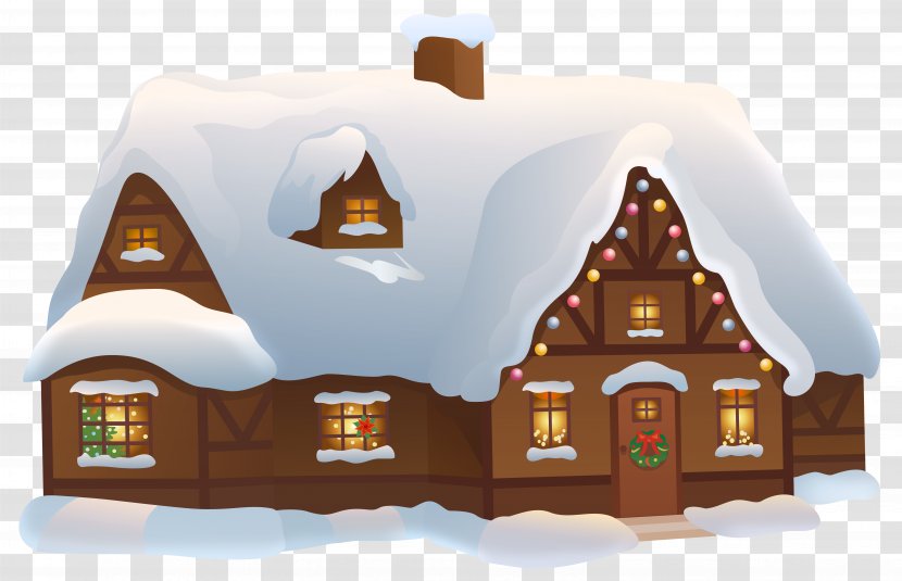 Gingerbread House Santa Claus Christmas Clip Art - Home Transparent PNG