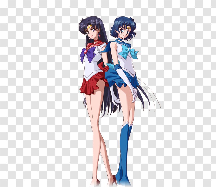 Sailor Mars Mercury Moon Venus Jupiter - Watercolor Transparent PNG