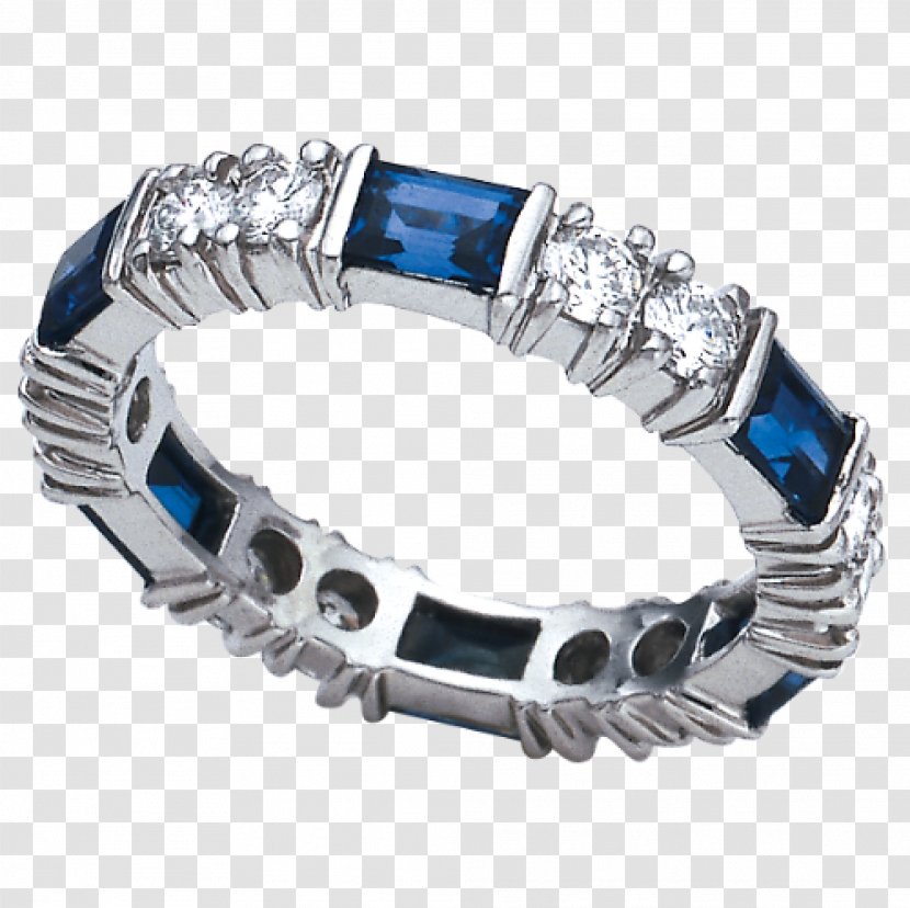 Sapphire Cobalt Blue Body Jewellery Bracelet Silver - Ring Transparent PNG
