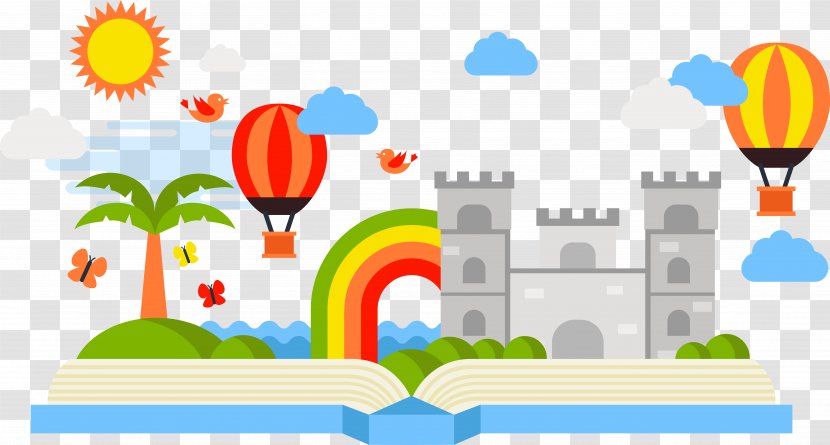 Book Storytelling Fairy Tale Illustration - Fiction - The World In Books Transparent PNG