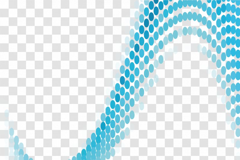 Wave - Turquoise - Vector Blue Point Curve Transparent PNG