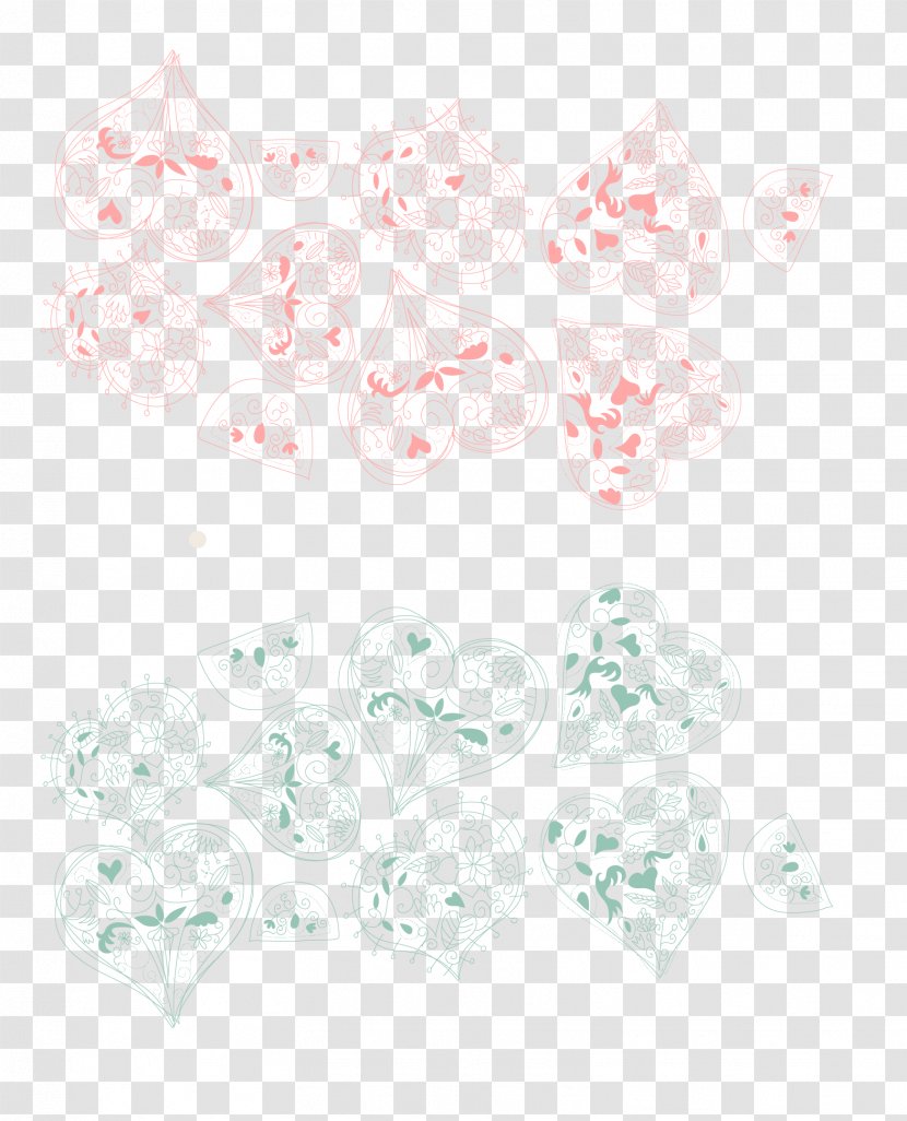 Red Euclidean Vector - Pattern - Heart-shaped Transparent PNG