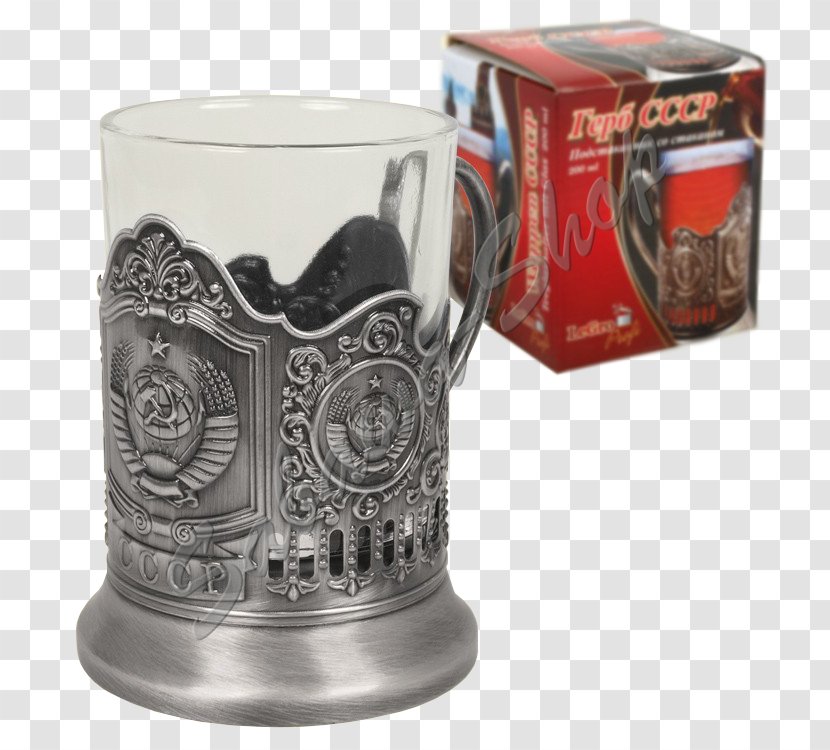 Tea Mug Podstakannik Russia Glass - Drinkware - Halter Transparent PNG