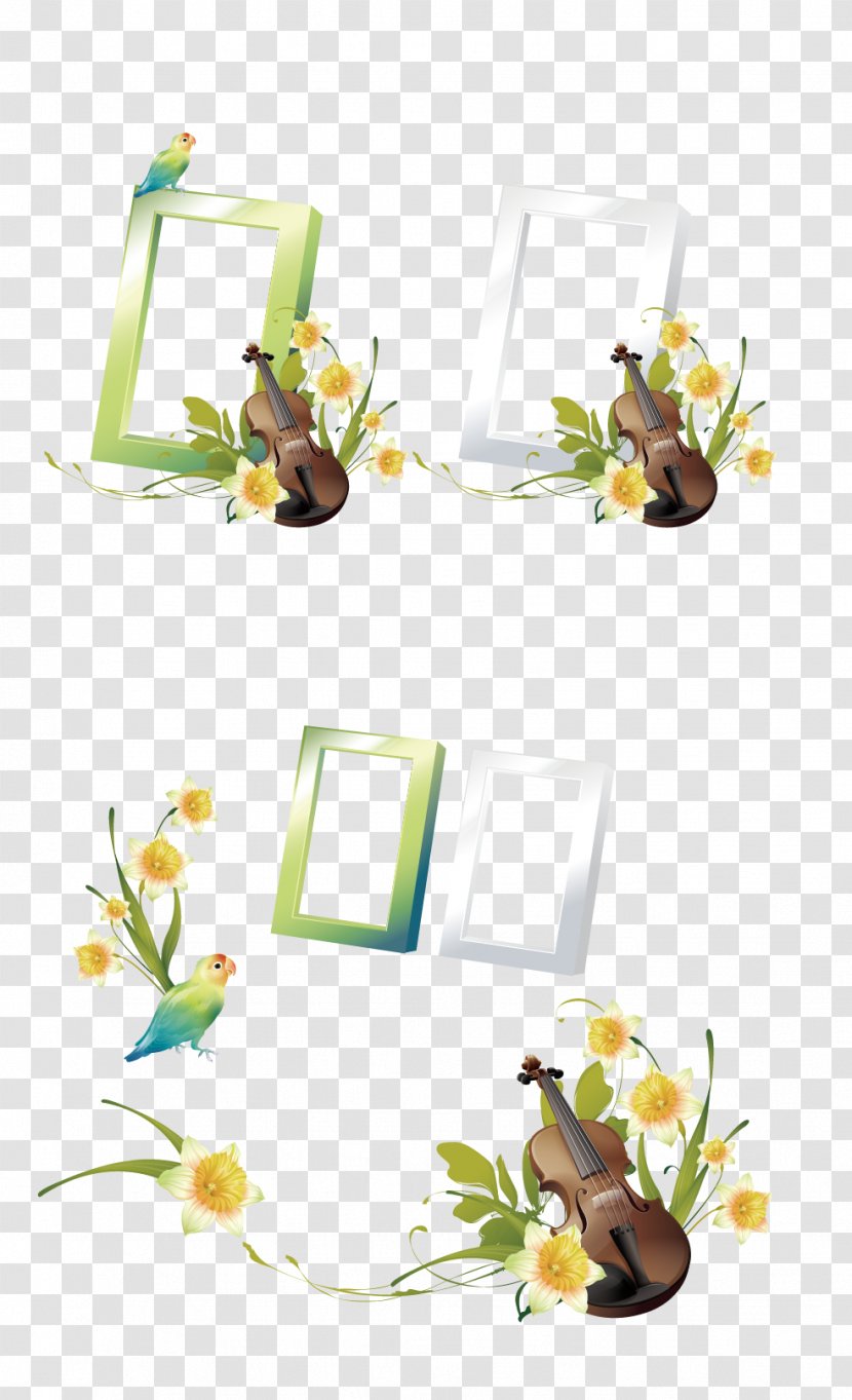 Violin Cello Euclidean Vector Picture Frame - Table Transparent PNG