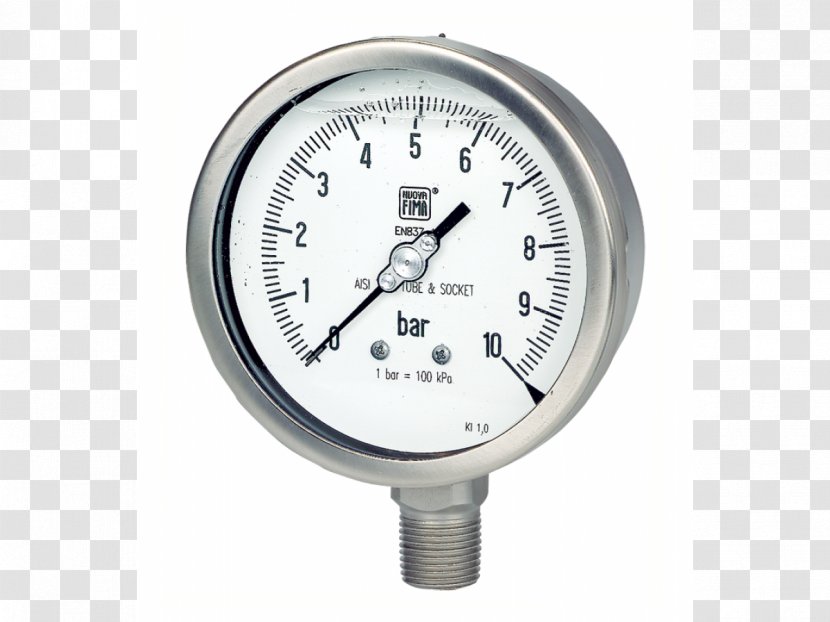 Gauge Pressure Measurement Manometers - Bourdon Tube - Thermometer Transparent PNG