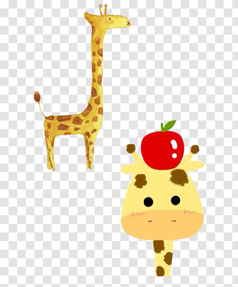 Giraffe Cartoon - Poster - Cute Transparent PNG