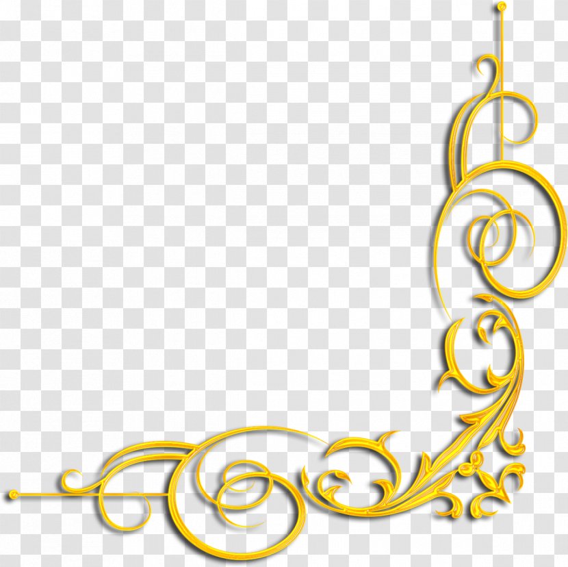 Ornament Picture Frames Drawing - Photography - Gold Border Transparent PNG