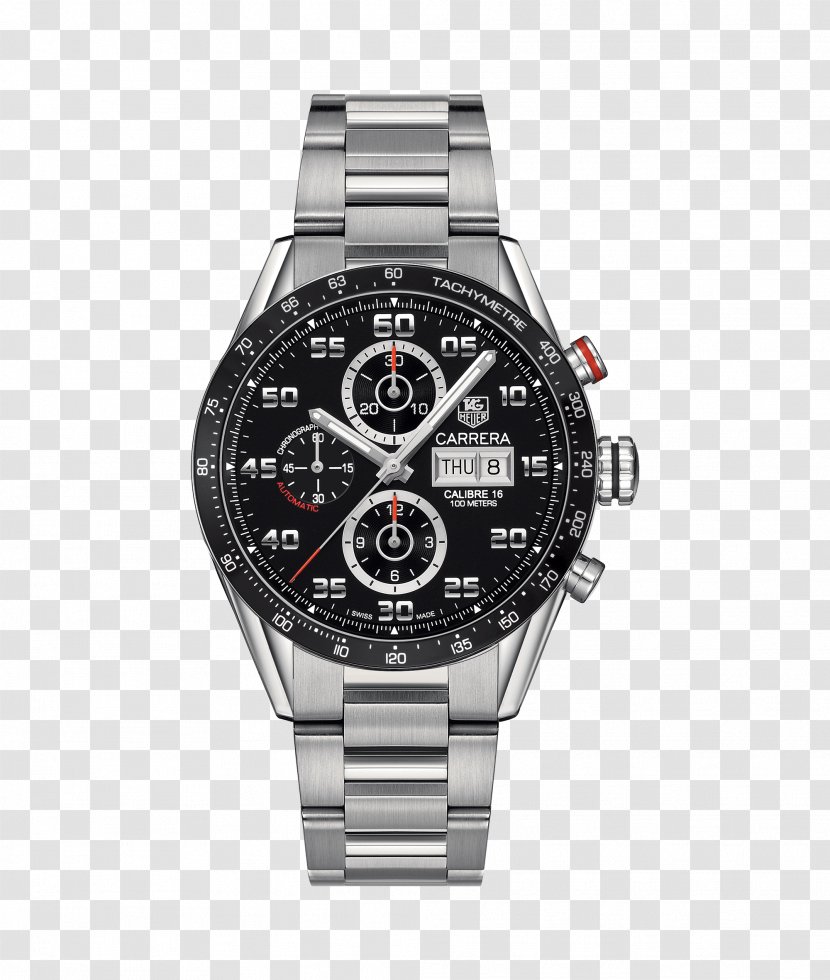 TAG Heuer Watch Jewellery Chronograph Swiss Made - Platinum - Tags Transparent PNG