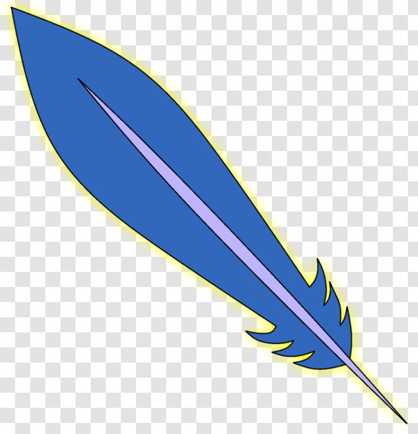 Feather Line Clip Art - Yellow Transparent PNG