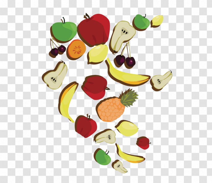 Fruit Collection Apple Banana - Asian Pear - Vector Combination Hormone Transparent PNG