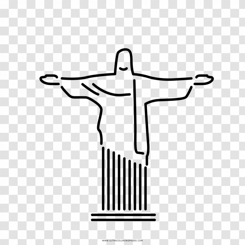 Christ The Redeemer Drawing Coloring Book Line Art - Statue - Painting Transparent PNG