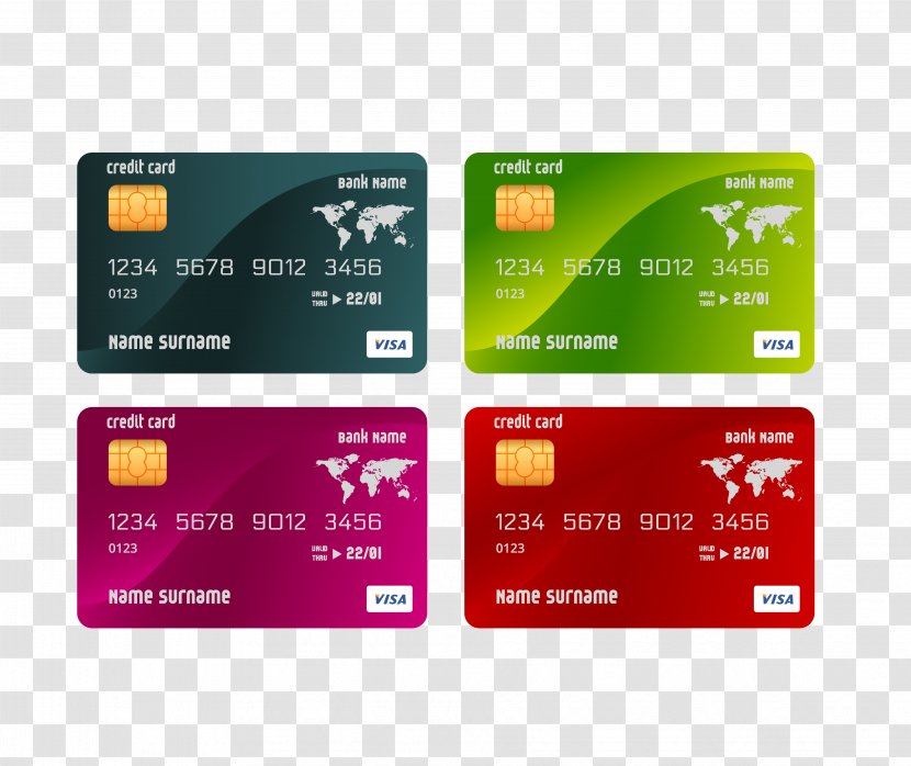 Credit Card ATM Template - Payment - Color Bank Transparent PNG