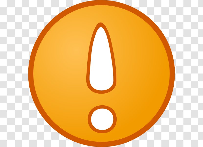 Exclamation Mark Symbol Signage - Orange Point Transparent PNG
