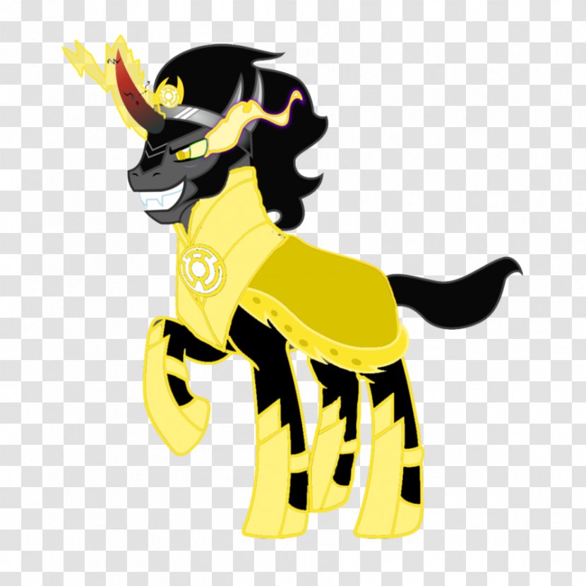 Pony Sinestro Blue Lantern Corps Fan Art King Sombra - Mammal - Yellow Transparent PNG