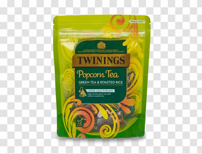 Green Tea Twinings Bag - Yellow Transparent PNG
